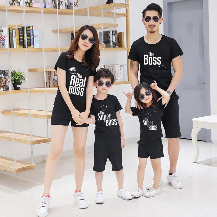 MYSTIQUE.ID-BAJU KAOS FAMILY SUPER BOSS T-SHIRT LUCU DAN AESTHETIC