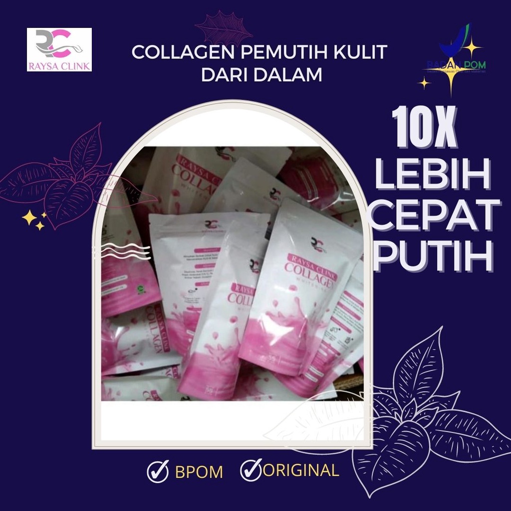 minuman collagen colagen kolagen drink pemutih badan permanen bpom RAYSA CLINK