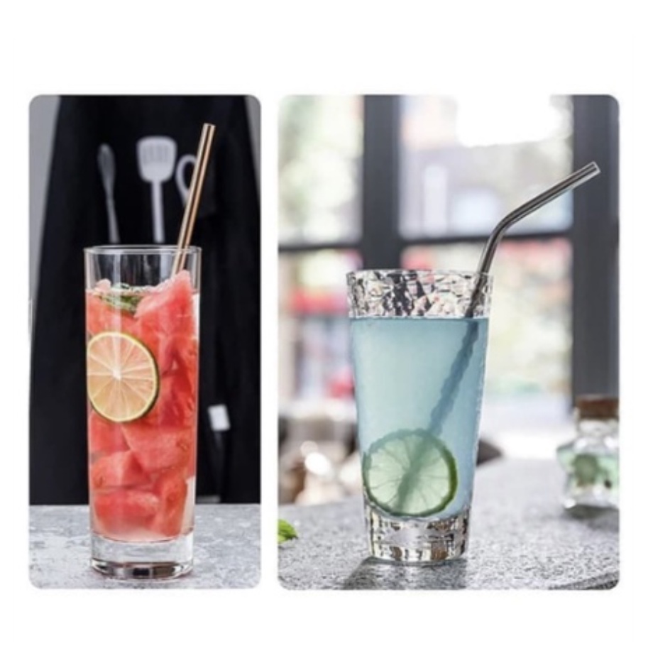 SEDOTAN MINUM STAINLESS LURUS BENGKOK PIPET STAINLESS / SEDOTAN STENLIS SIKAT [SWEET SPACE]