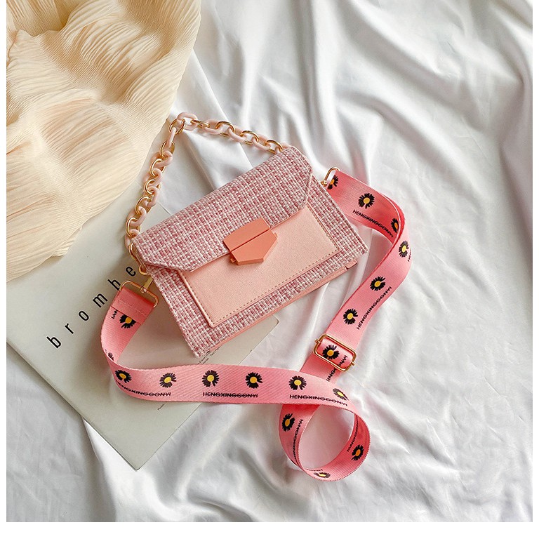 TAS SELEMPANG IMPORT WANITA TALI LEBAR KOREA KAZMA SLING BAG MURAH RANTAI KECIL FASHION ABG BATAM