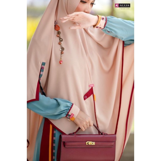 Set gamis aulia ori syar'i syari model terbaru lebaran 2022, warna sangat menarik, favorit semua wan