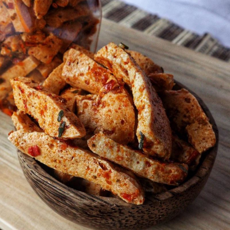 Basreng baco stik Bumbu Basah Daun jeruk Basreng Murah Enak Mantap Super Jawara pedas 100 gram-1