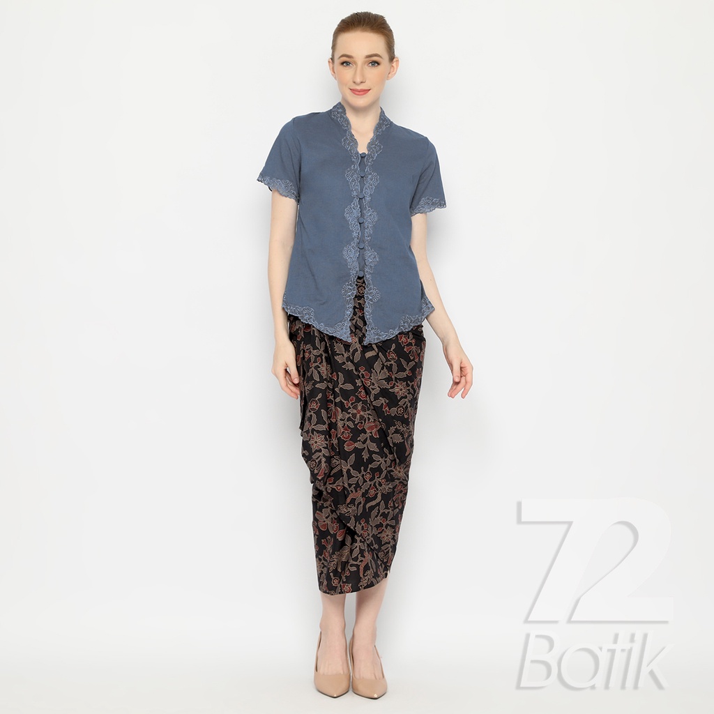 ROK BATIK SPAN Skirt Lilit Kebaya Instan Modern Wanita Motif Kembang Warna Hitam 721040 CAP 72 - Rok Batik Lilit Bawahan Skirt Kamen Kebaya Songket Batik Panjang Plisket Span Instan Jadi Bali Lembaran Premium Modern Untuk Wanita Kondangan