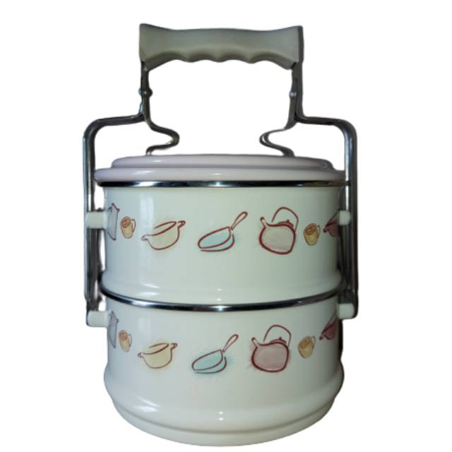 CHEFINA RANTANG SUSUN 2 FOOD CARRIER PINK 2/16 CM GRACIA ANTIQA | RANTANG MAKANAN