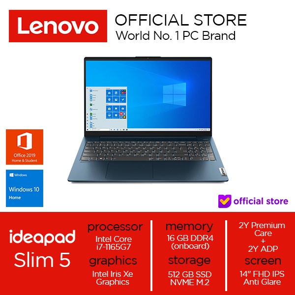 

BigSales-id : Lenovo IdeaPad Slim 5 14ITL05 Core i7-1165G7 16GB 512 SSD Iris Xe