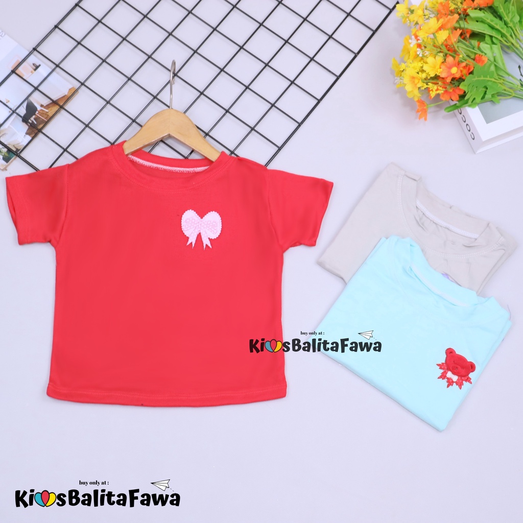 Lolipop Shirt uk 1-2 Tahun / Kaos Anak Perempuan Kids T-Shirt Polos Baju Import Lengan Cewek Blus