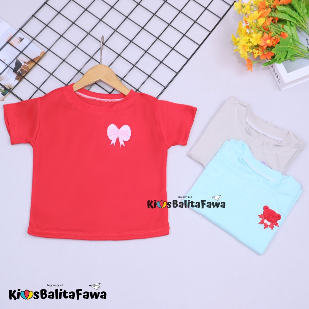 Lolipop Shirt uk 1-2 Tahun / Kaos Anak Perempuan Kids T-Shirt Polos Baju Import Lengan Cewek Blus