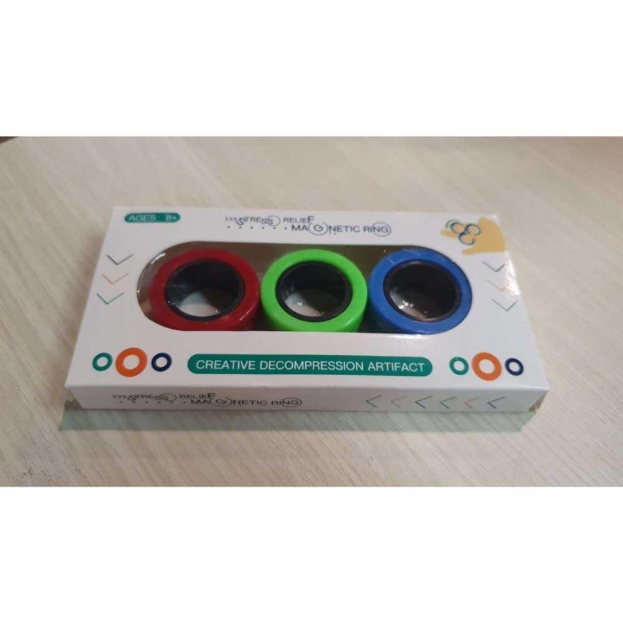 Mainan Anak Magnetic Fidget Spinner Ring Children Toy - 77894 - Multi Color
