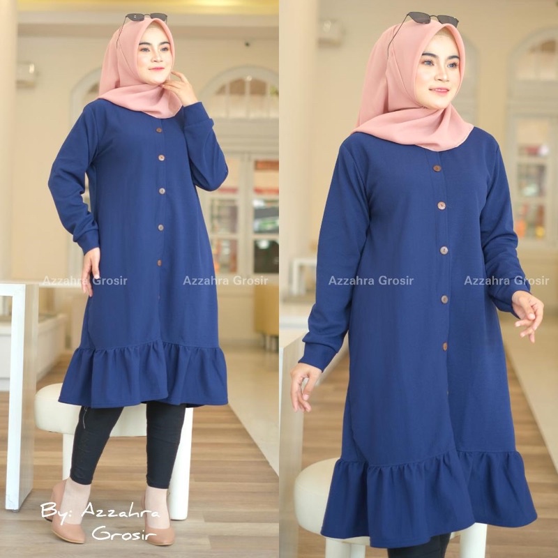 VENITA Tunik - Tunik Wafle Milano LD104 Long Tunik Busui / R.3 - 165-5177