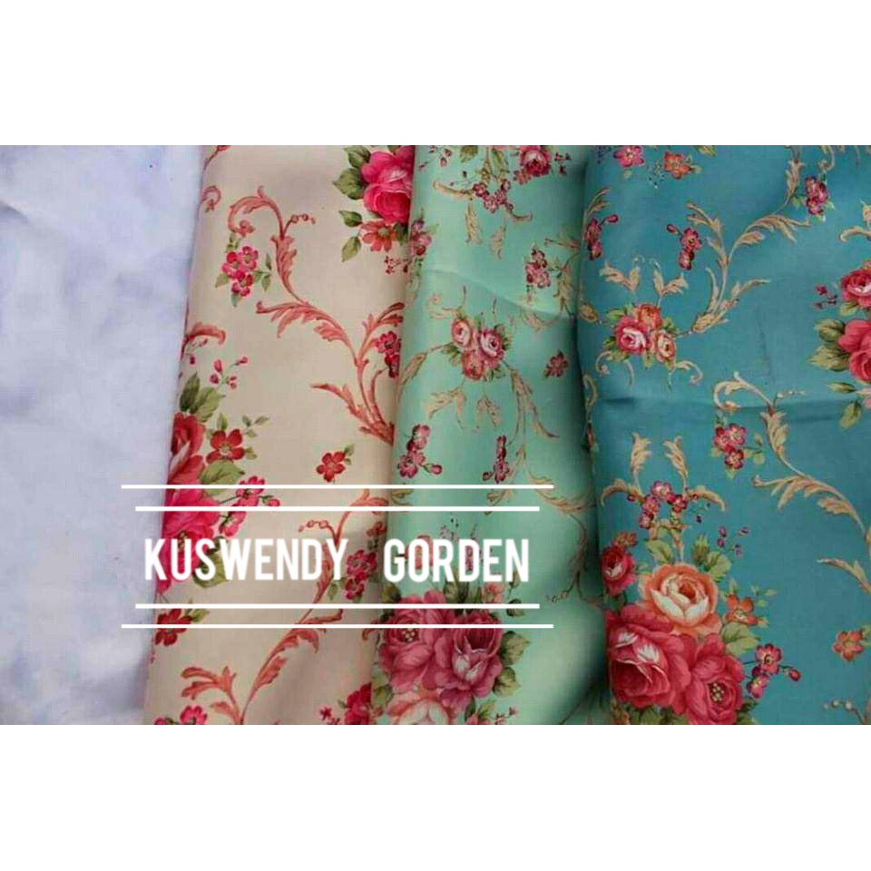 Gorden Blackout Shabby 200 x 275 cm Tinggi 2.75 cm Hordeng Jendela Pintu Tirai Bunga Minimalis