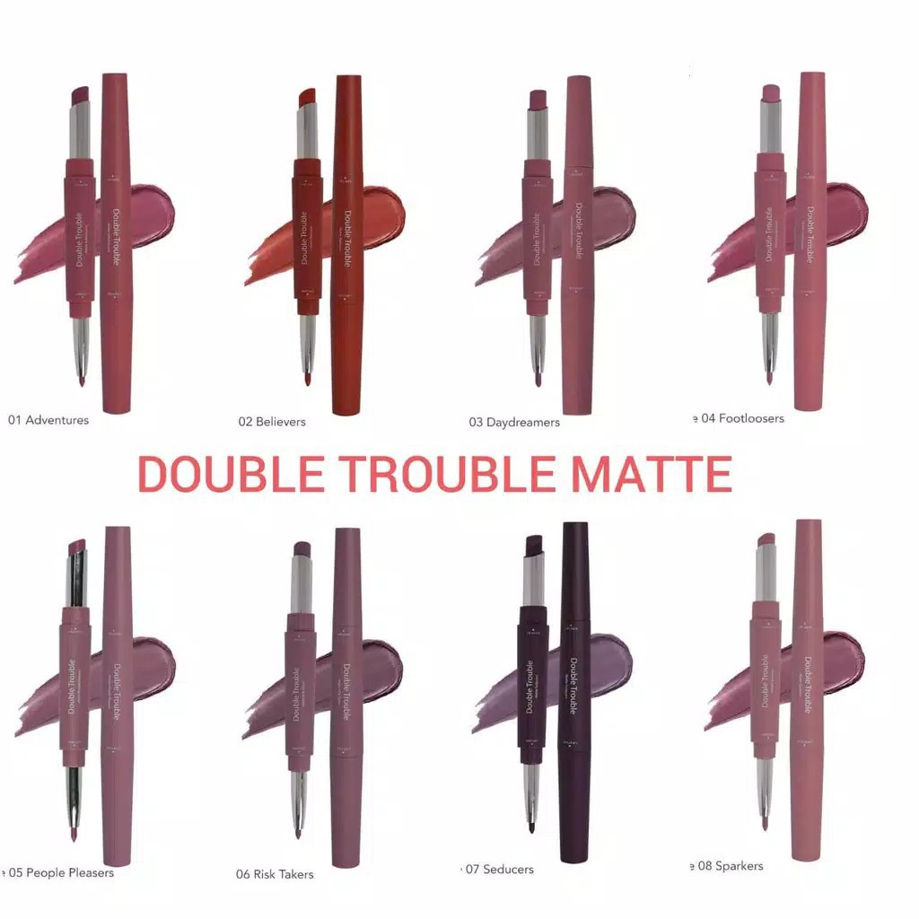 MADAME GIE DOUBLE TROUBLE LIPSTIK + LINER IN 1 MICRO PRECISION 2,25G