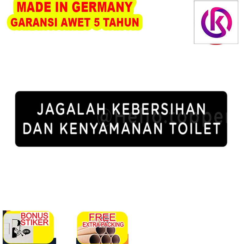 

Murah Sign Akrilik Jaga Kebersihan Toilet / Sign Board Printed Akrilik