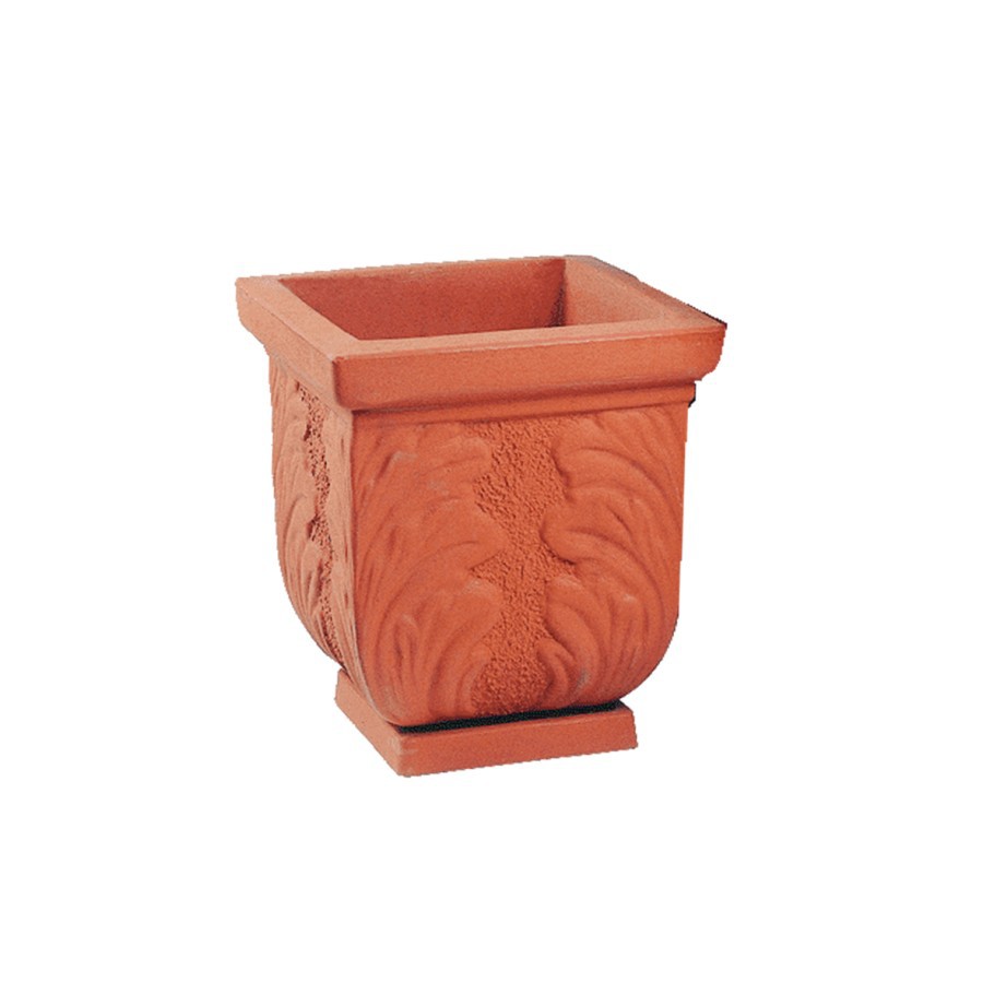 CLARIS Pot Bunga Persegi Terracotta 40 Lt + tatakan 5532