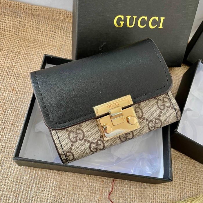 Dompet Gucci Padlock 2 Colour - Hitam