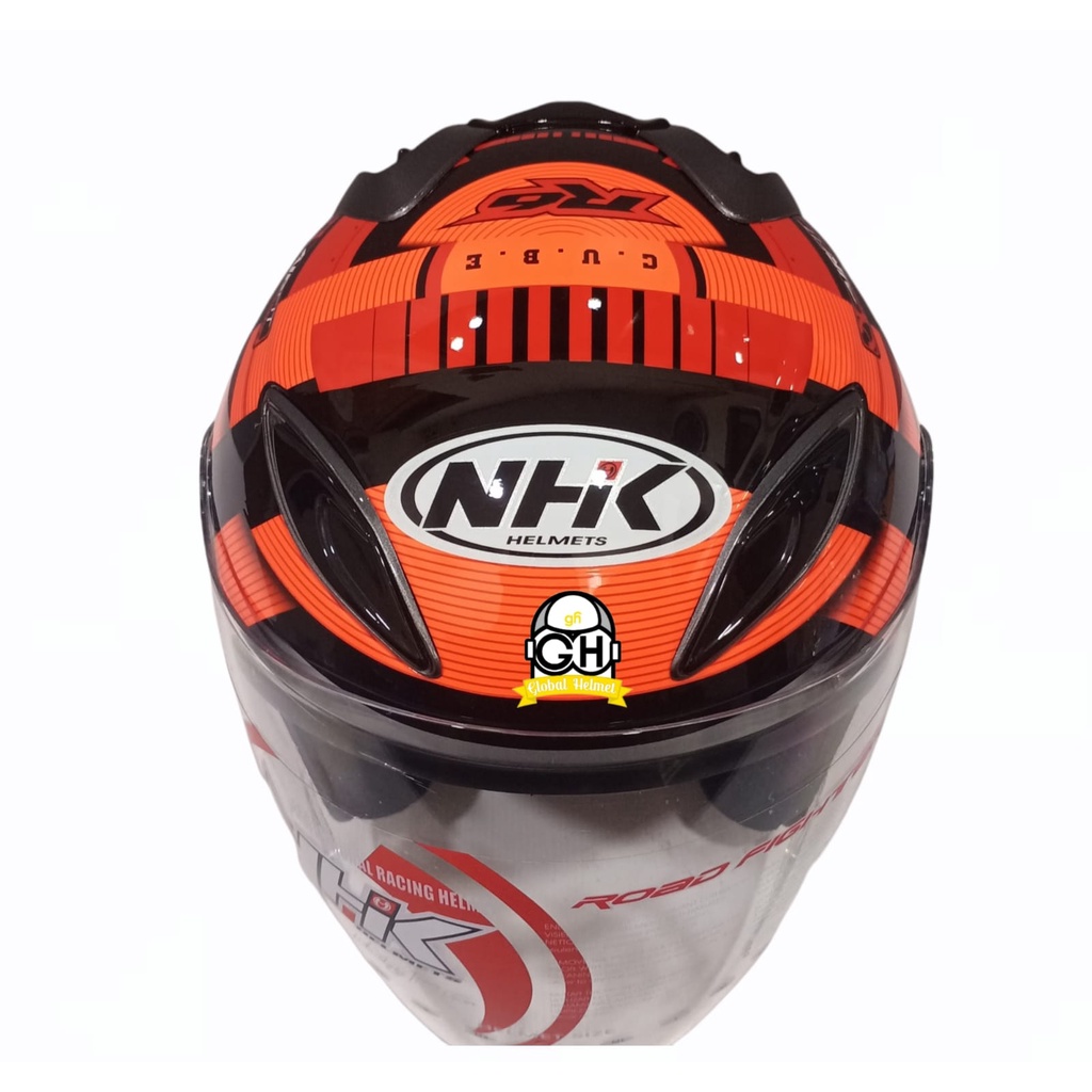 HELM NHK R6 CUBE BLACK RED NHK R-6 MOTIF CUBE BLACK RED