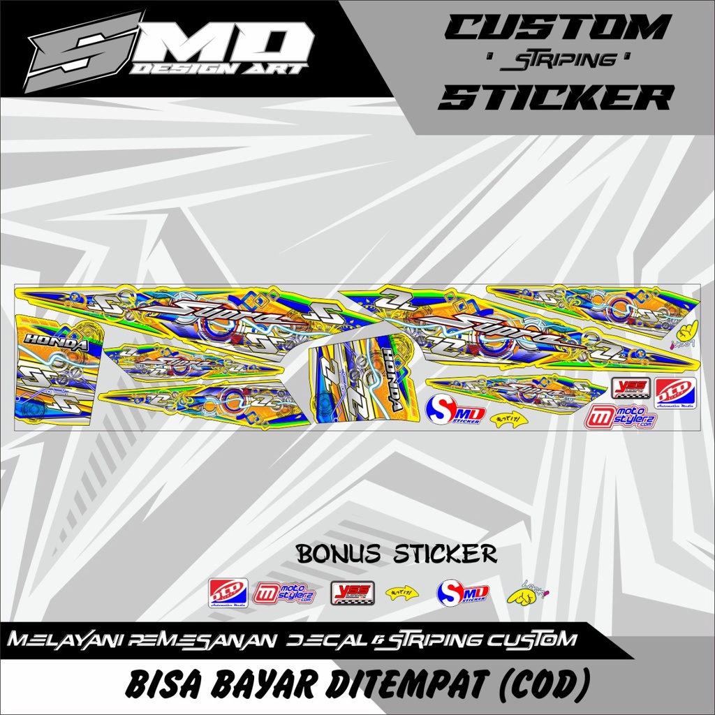 STRIPING VARIASI SUPRA LAMA