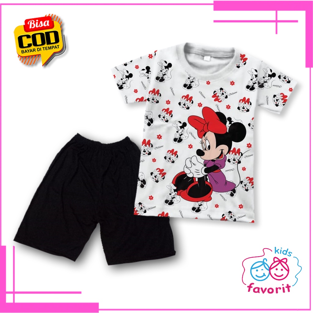 Favorit kids setelan anak perempuan | Set anak cewek | setelan anak anak motif gambar kartun