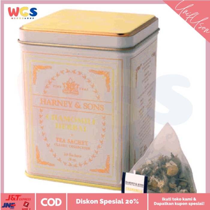 

⭐COD⭐ Harney & Sons Tea Chamomile Herbal Classic Tin 20 Sachets 26gr