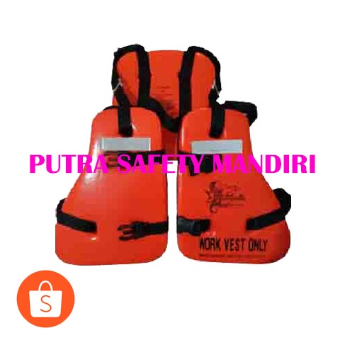 LIFE JACKET WORK VEST SEAHORSE PVC BUSA AQUAFOAM PELAMPUNG MARINE SAFETY KESELAMATAN KAPAL