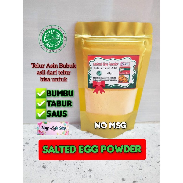 Salted Egg Powder 40gr halal bubuk telur asin saus sauce bumbu telur asin egg yolk murah