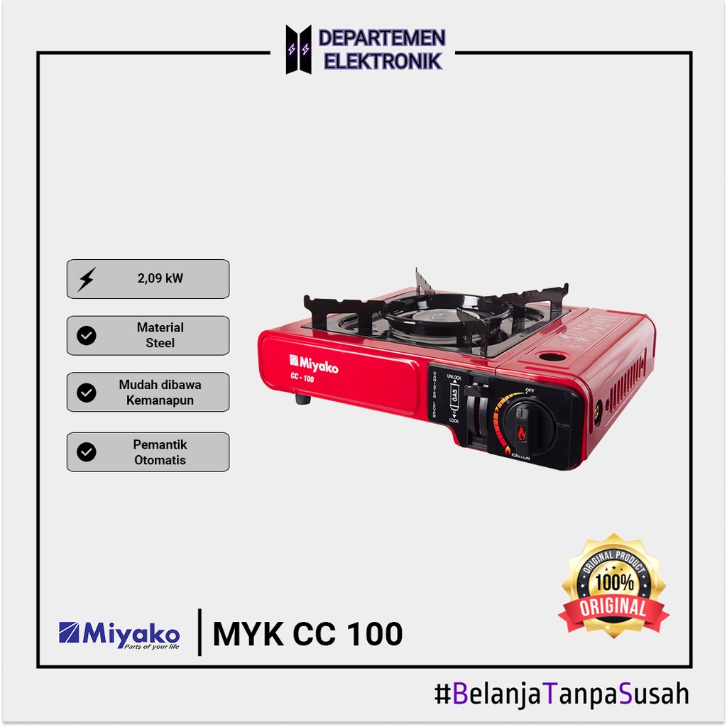 Kompor Gas Travel Miyako CC 100 MURAH BANGET / GARANSI RESMI