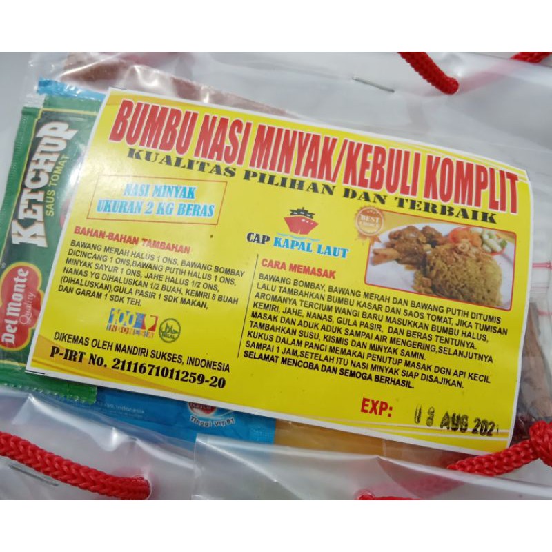 

Bumbu Nasi Minyak Samin Kebuli Briyani Praktis