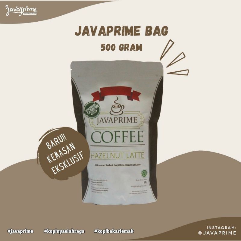 

Kopi Fat Loss JavaPrime Coffee Hazelnut Latte Minuman Bubuk Kopi Sachet Kopi Instan, Bag 500 gram