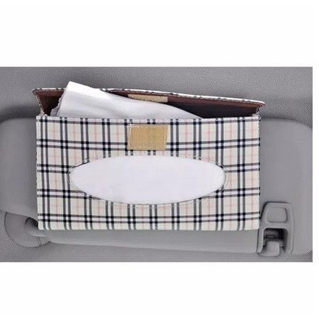 TEMPAT TISSUE MOTIF KOTAK KOTAK Sunvisor Mobil Holder Tisu Car Tisue Mobil