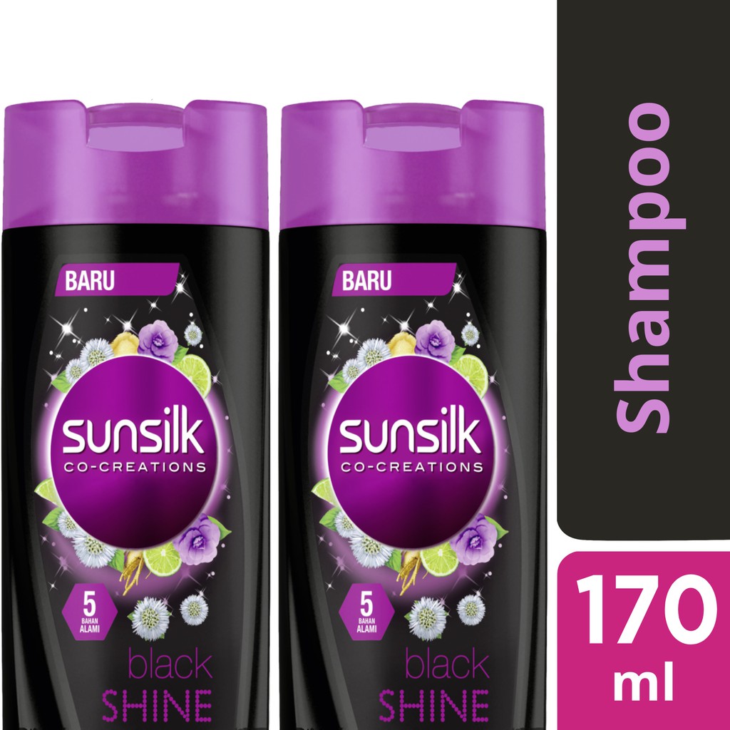 Sunsilk Black Shine Shampoo 170 Ml Twin Pack Shopee Indonesia