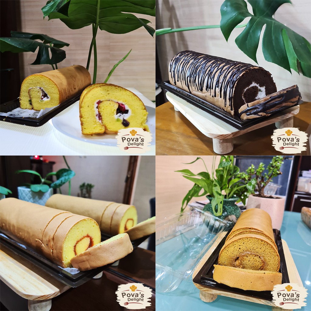 

Kue Bolu Gulung / Cake Roll ALL VARIANT Strawberry Coklat Blueberry Keju Mocca