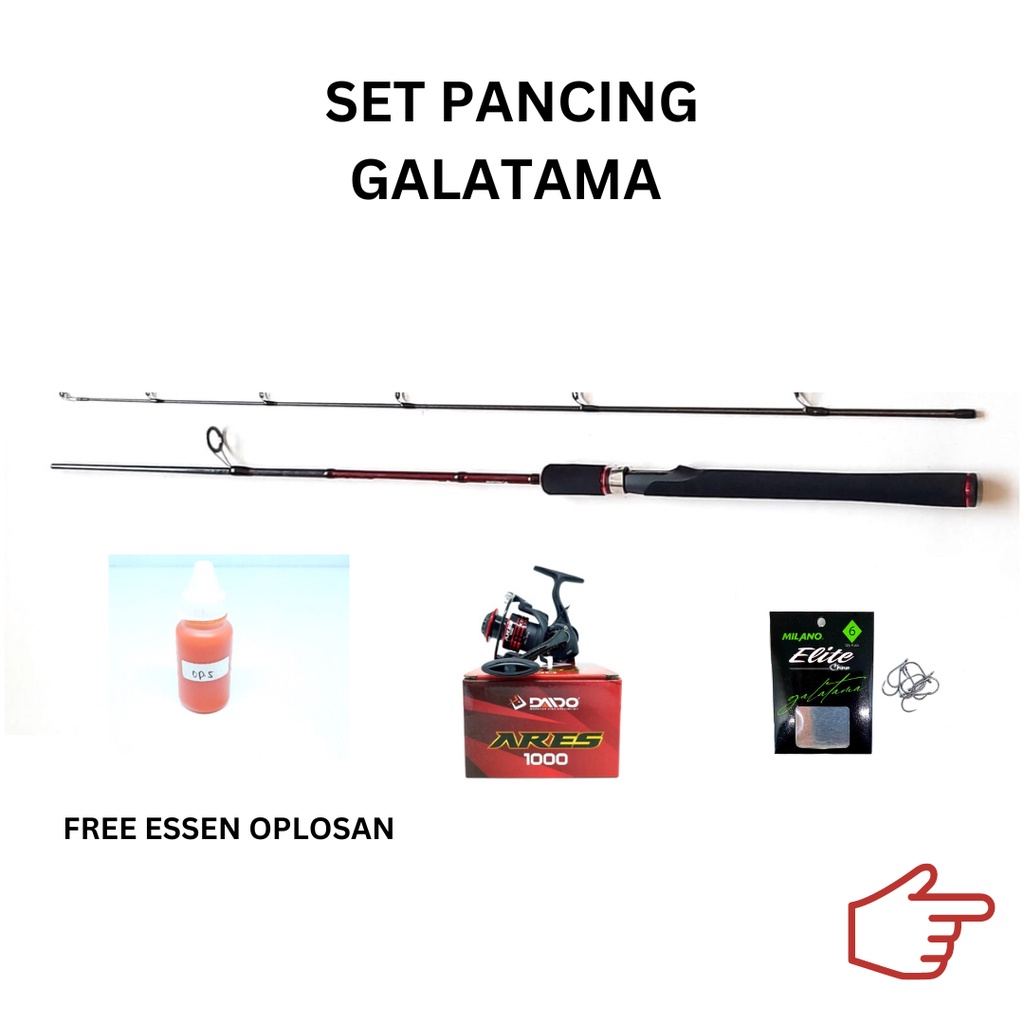 Set Pancing Lengkap GALATAMA MURAH JORAN CARBON 180CM SIAP PAKAI FREE ESSEN