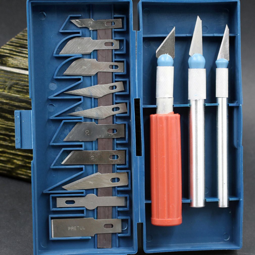 Wood Carving Set 13 Pcs Precision Knife Tool Pisau Ukir Pahat Ukiran