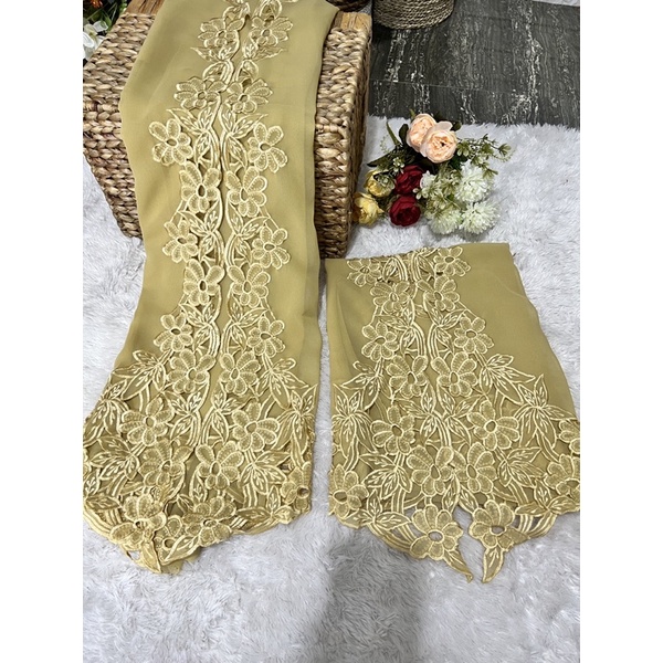 kain bordiran motif melati