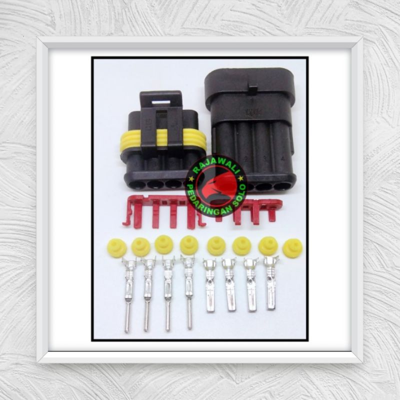 WATERPROOF CONNECTOR 4 PIN KONEKTOR KABEL ANTI AIR 4 PIN