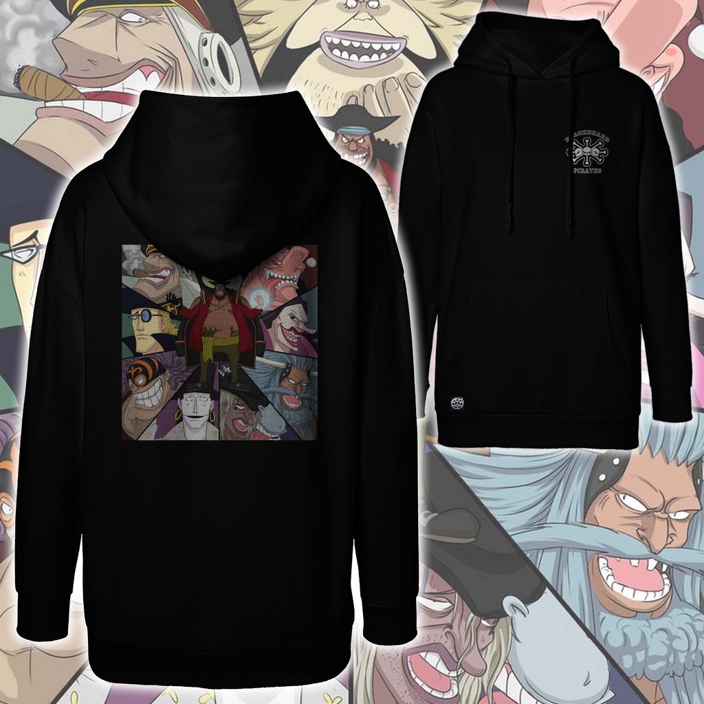 sweater hoodie jumper Kurohige Crew Blackbeard Pirates ukuran normal, jumbo dan oversize M-5XL Ready