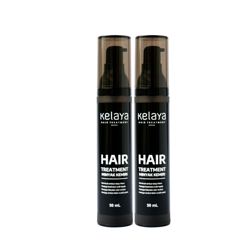 KELAYA HAIR TREATMENT SHAMPOO Original BPOM Sampo Alami Mencegah Rambut Bercabang Rontok Kebotakan-2 Minyak Kemiri