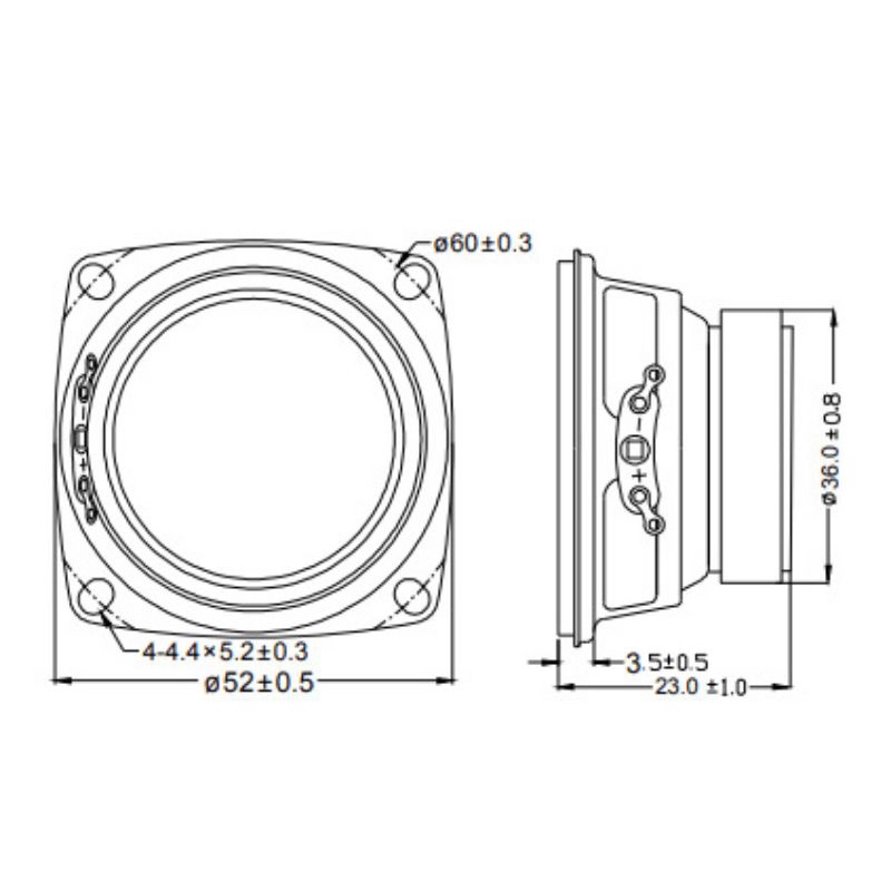 Mini Speaker Fullrange 2inch 4 ohm 3Wat