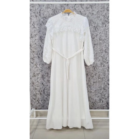 DA06 Raya Brukat Dress White