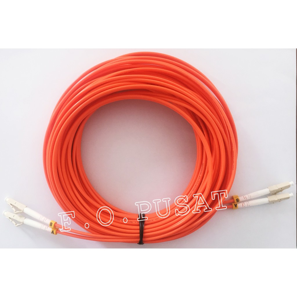 Patchcord OM1 LC-LC Duplex MultiMode OM1 Kabel 62,5/125  [15Meter]