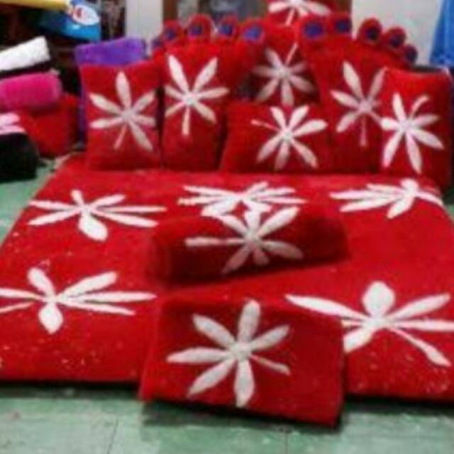 Kasur karpet motif bunga