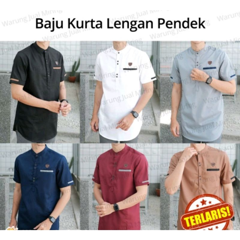 kurta Pakistan Pria Koko  Premium  Kemeja Muslim