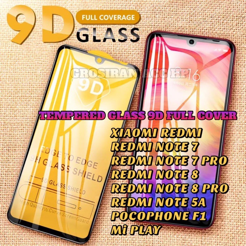 XIAOMI REDMI NOTE 7 7 PRO 8 8 PRO NOTE 5A POCOPHONE F1 Mi PLAY NEW Tempered Glass full cover 9D