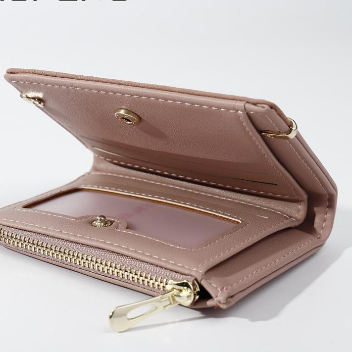 JIUFENG Wanita Dompet Pendek Pemegang Koin & Dompet Mini Dompet Koin Pemegang Kartu Matte