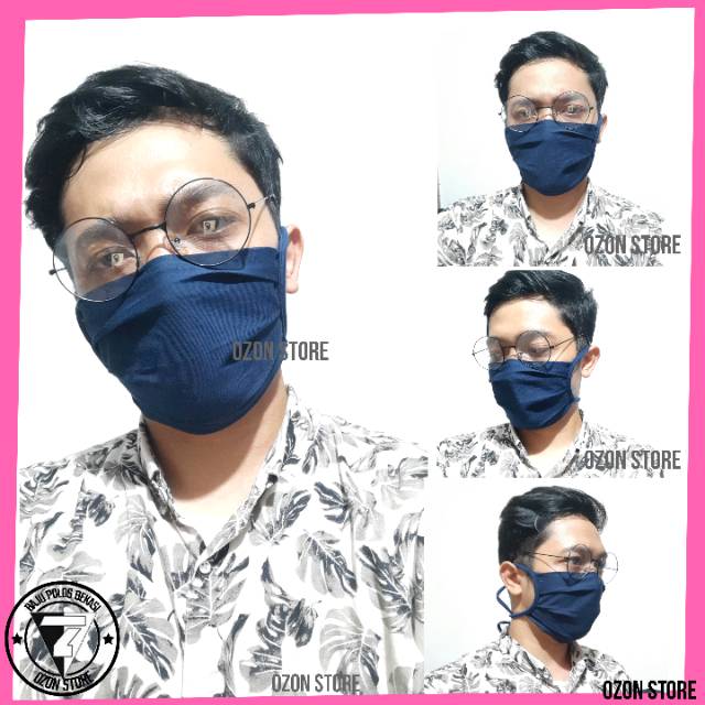 Terlaris Masker Kain Hijab Polos Warna