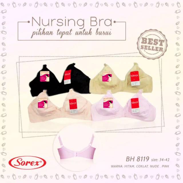 SOREX Nursing Bra BH Menyusi size 34 36 38 40 42