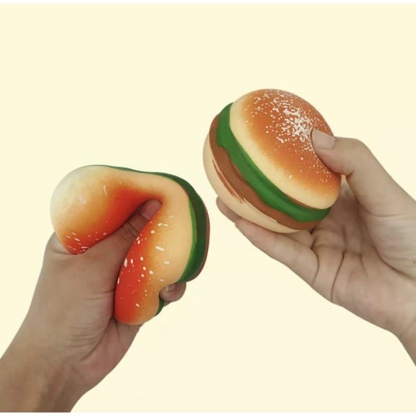 Squishy Hamburger Fidget Toys Mainan Anak Stress Ball Reliever Tiktok