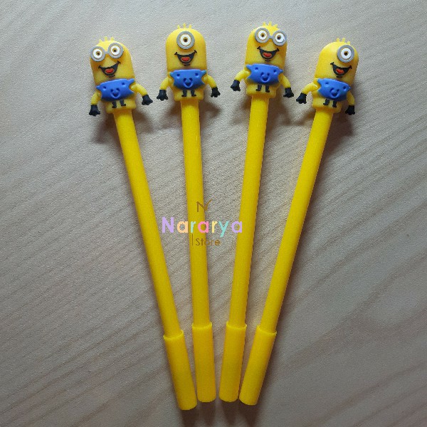 

2x Gel Pen Minion / Gel Pen Karakter / Gel Pen Lucu / Pulpen Lucu / Alat Tulis Sekolah