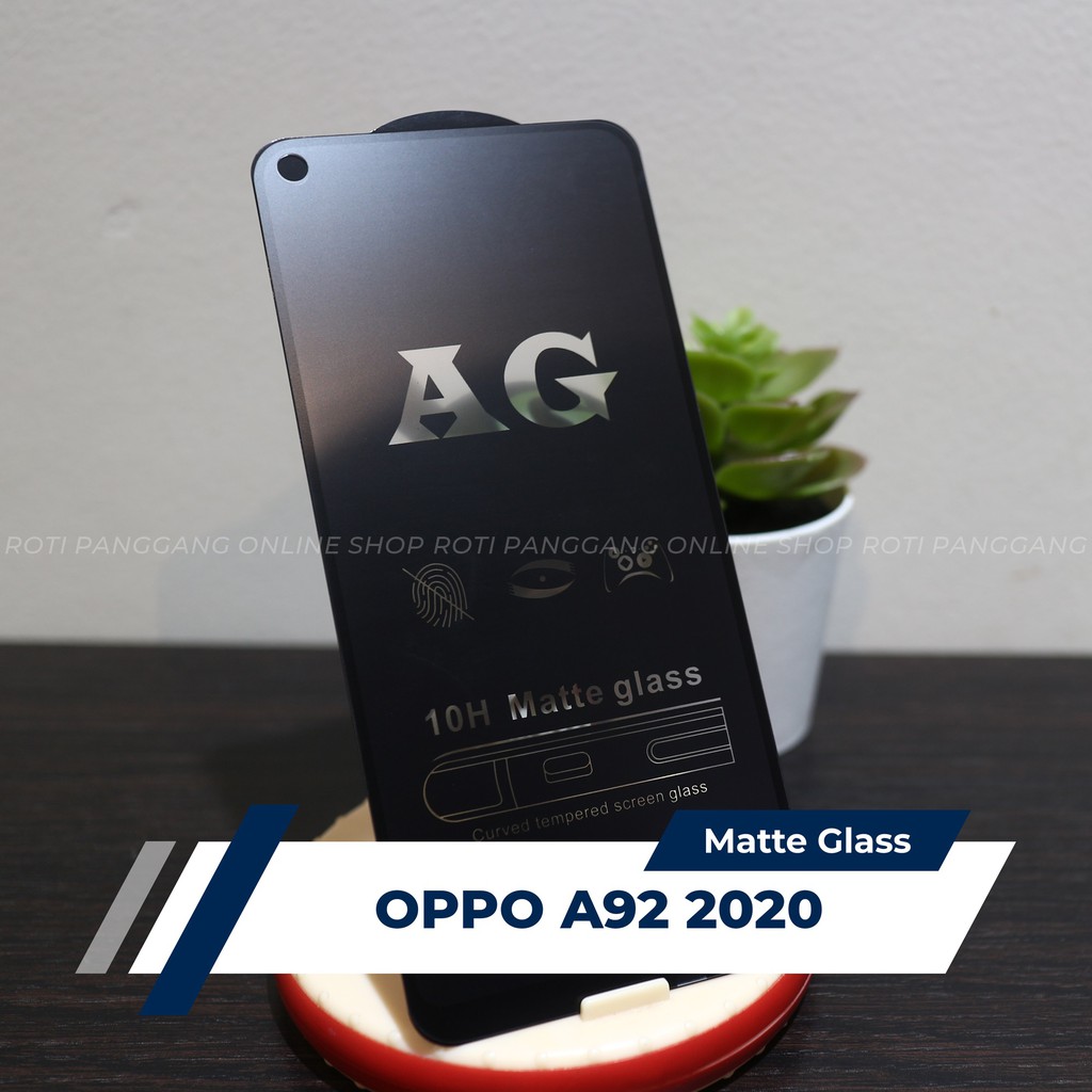 OPPO A92 2020 ANTI GLARE FULL COVER PREMIUM MATTE TEMPERED GLASS ANTI