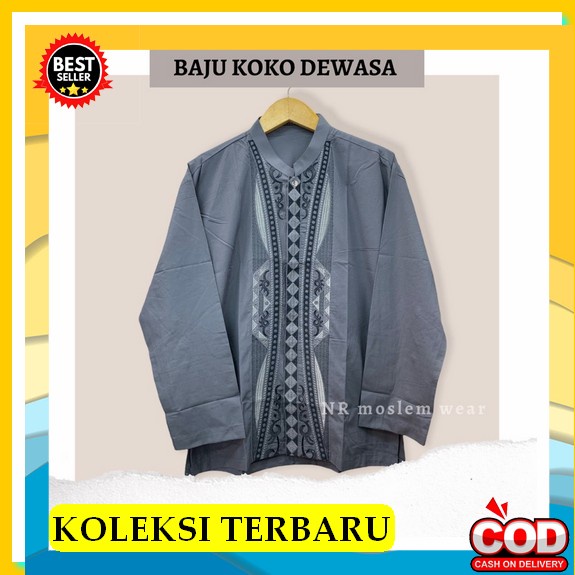 Baju Koko Lengan Panjang Remaja Dewasa Laki Laki Gusazmi Habaib Kurta Pakistan Putih Turki Indonesia