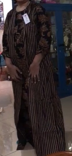 Gamis Batik Modern Murah Katun Halus Kombinasi Truntum, Ori Batik Aksara Pekalongan Big Size Jumbo (